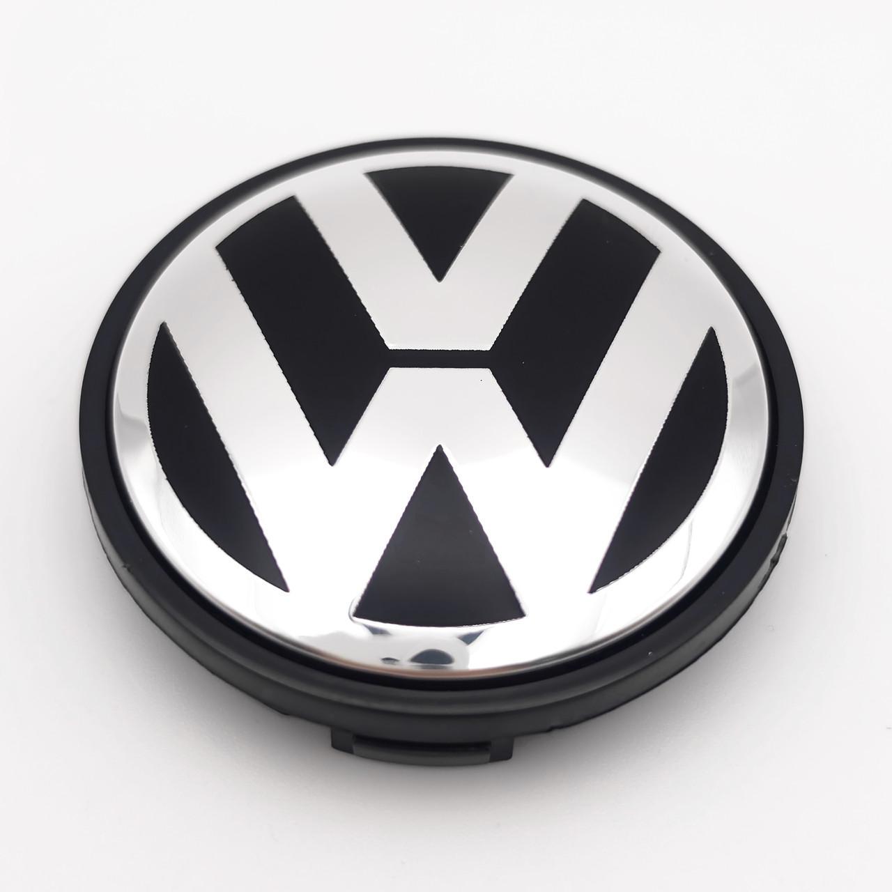 Колпачок заглушка ступицы колеса Volkswagen 56 мм тип 2 Черный/Хром (3009625612)