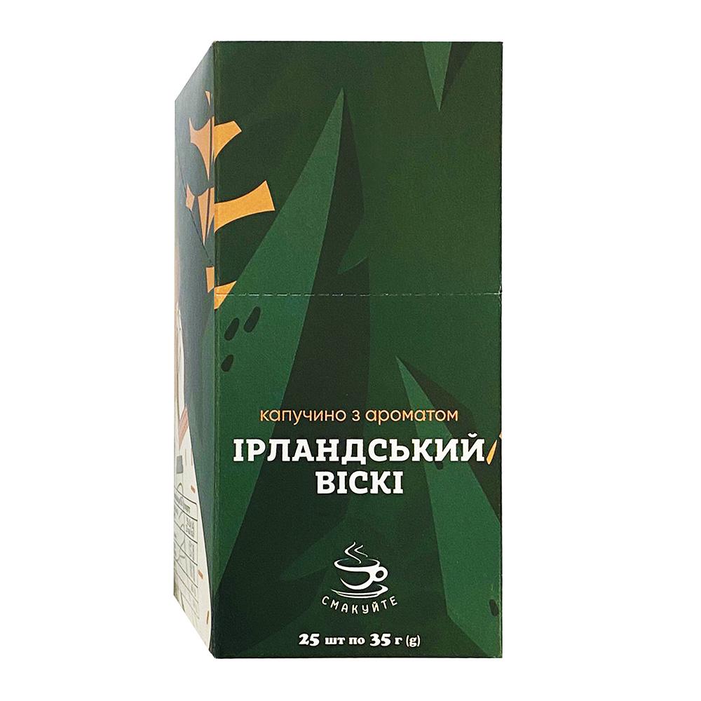 Напій концентрований Смакуйте "Капучино з ароматом Ірландський Віскі" 25 стіків 35 г у шоубоксі - фото 2