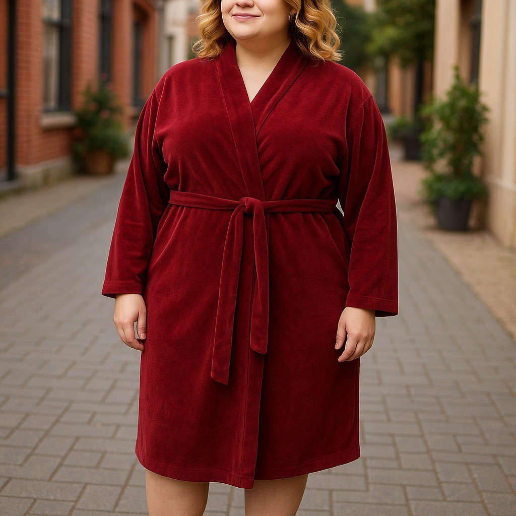 Халат женский велюровый хлопок бархатный короткий р. 60 Бордовый (1695899184) Халат женский велюровый хлопок бархатный короткий р. 60 Бордовый (1695899184)