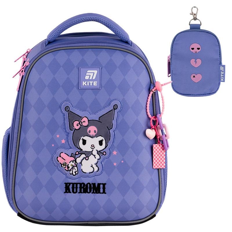 Рюкзак шкільний каркасний KITE котик Kuromi 36 см (HK25-555S-2)