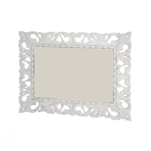 Зеркало MiroMark Империя с рамой в спальню/в прихожую/гостиную 1200х1000 см Белый глянец (МР-81-WB)