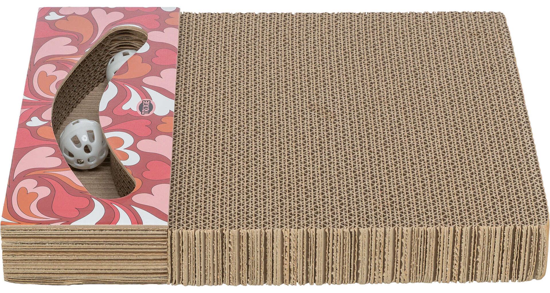 Драпак картонный Trixie ко дню Валентина для котов 38х5х30 см Красный