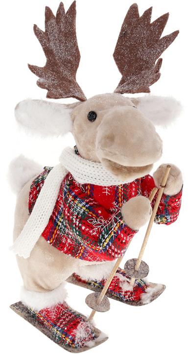 Декоративная игрушка Лось на лыжах 36 см (BD-743-544)