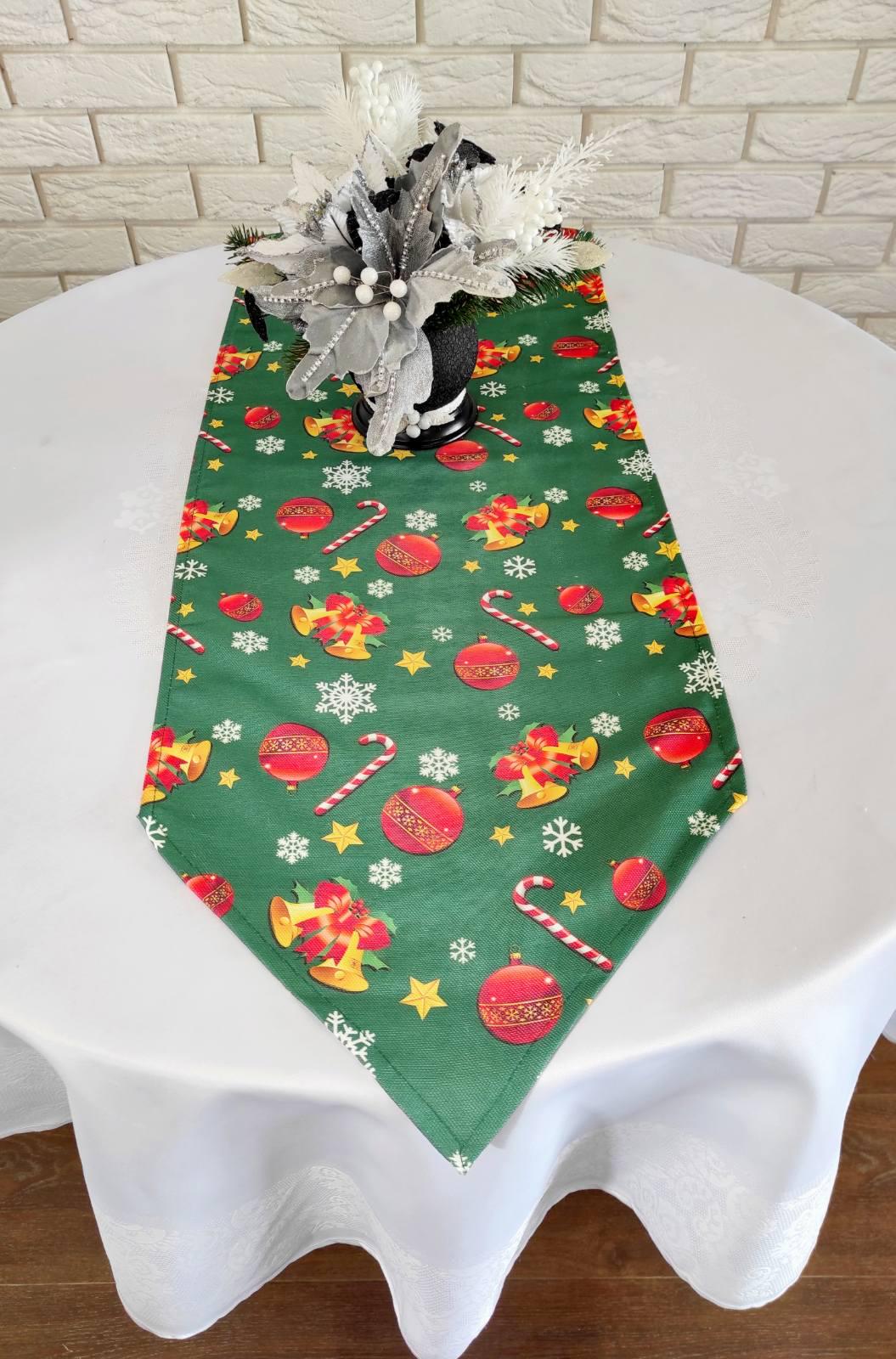 Дорожка новогодняя Sagol Print 35х145 Yesil (CN11187)