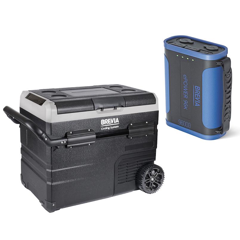 Автохолодильник Brevia 22630 с портативной зарядной станцией ePower 96 Ah 50 л (fp_2)