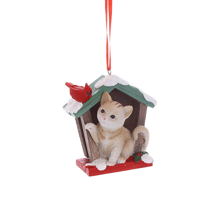 Подвеска новогодняя декоративная BonaDi Праздничные Котята 3 (838-455)