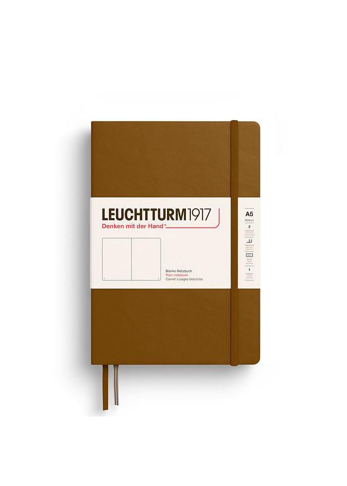 Блокнот Leuchtturm1917 средний мягкий переплет чистые листы Spice Brown (372210)