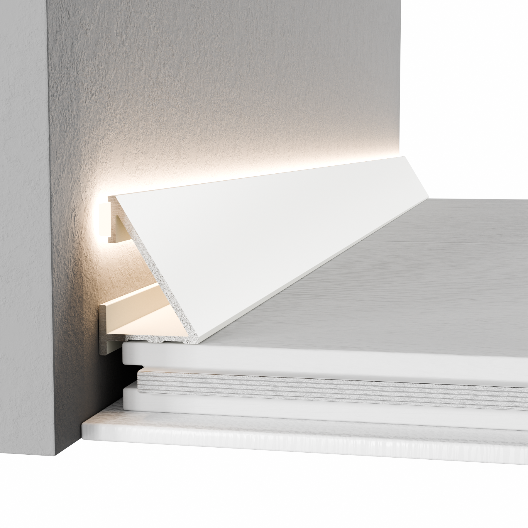 Микроплинтус алюминиевый Thinline MPV-301W 25x2600 мм Белый (25445489)