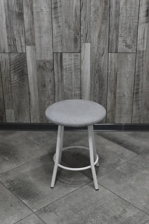 Табурет кухонний Муза з м'яким сидінням 30х45 см Сірий/Білий (28374230)