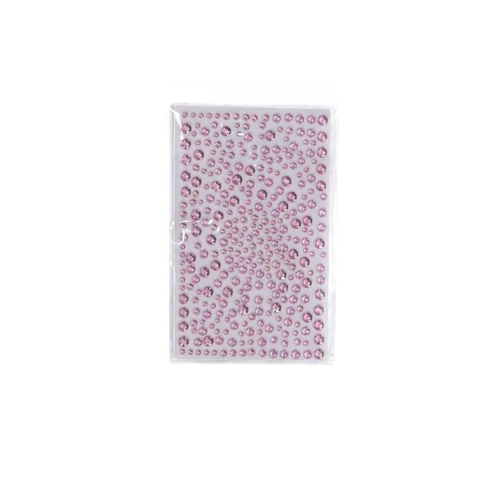 Самоклеящиеся 3D-стразы для лица/волос/тела 1 лист Розовый (3000003918)