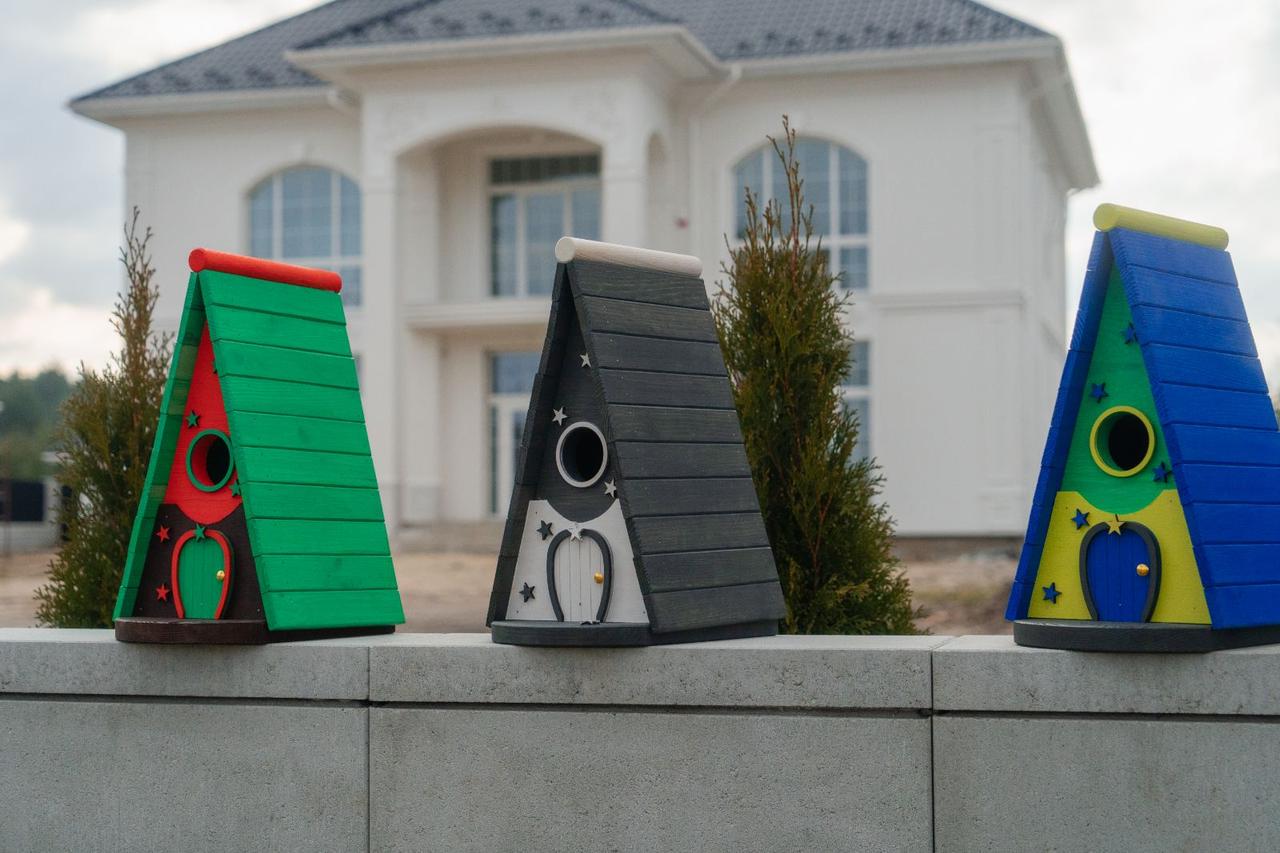 Дом для птиц Андромеда из дерева 325х290х210 мм Антрацит - фото 10 Дом для птиц Андромеда из дерева 325х290х210 мм Антрацит - фото 10