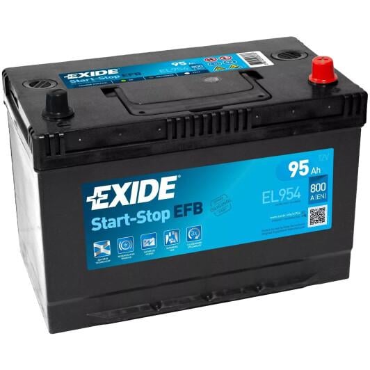 Акумулятор EXIDE EFB R EN800 95 Ah-12 V 306х173х222 мм (EL954)