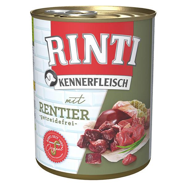 Корм влажный для собак Rinti Kennerfleisch mit Rentier беззерновый полнорационный Оленина 800 г (91078)