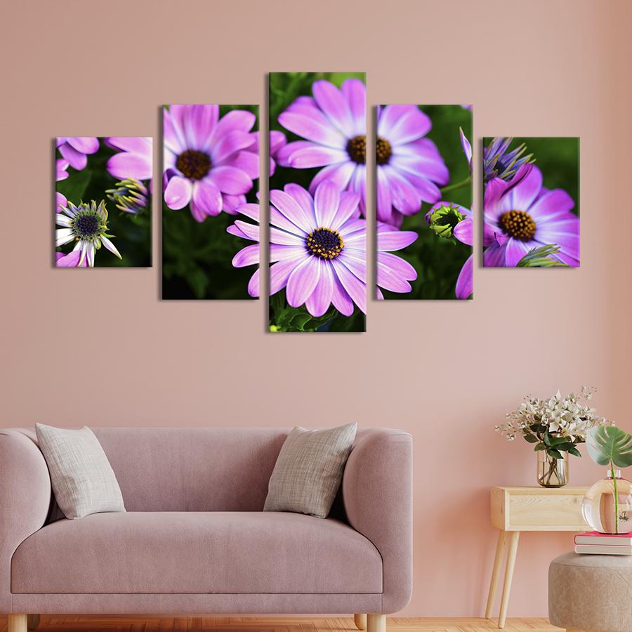 Картина на холсте Чудные лиловые цветы 162x80 см (947-52)