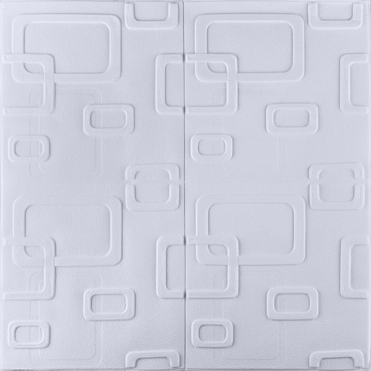 Панель самоклеящаяся 3D модерн 700x700x5 мм Белый (3191-5)