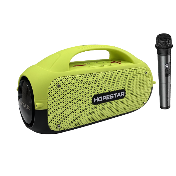 Колонка с микрофоном HOPESTAR A50 80W TWS IPX6 12000 mAh Green neon (A50-1) - фото 1