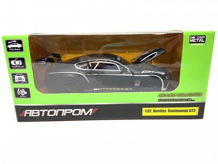 Машина металлическая Автопром 68353B Bentley Continental GT3 инерционная звук/свет Черный (39449289) - фото 9 Машина металлическая Автопром 68353B Bentley Continental GT3 инерционная звук/свет Черный (39449289) - фото 9