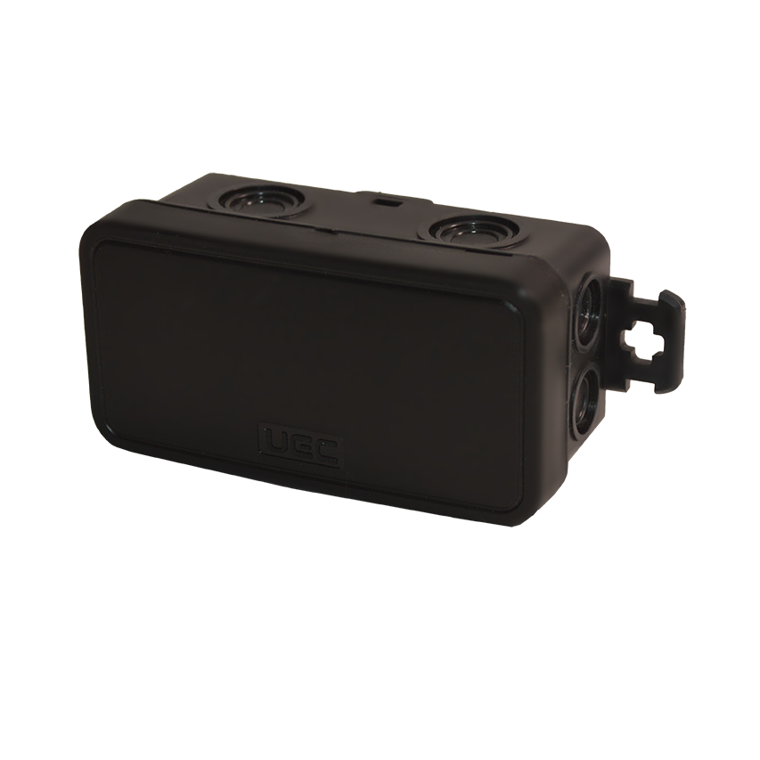 Распределительная коробка UEC 78x36x34 мм внешняя 8 вводов IP54 Черный (JB-078-036-034-IP54-BL)