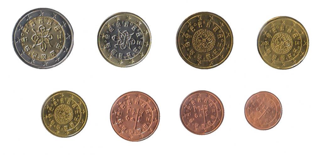 Коллекционные монеты Португалия монет евро 2006 UNC 8 шт. (М06357)