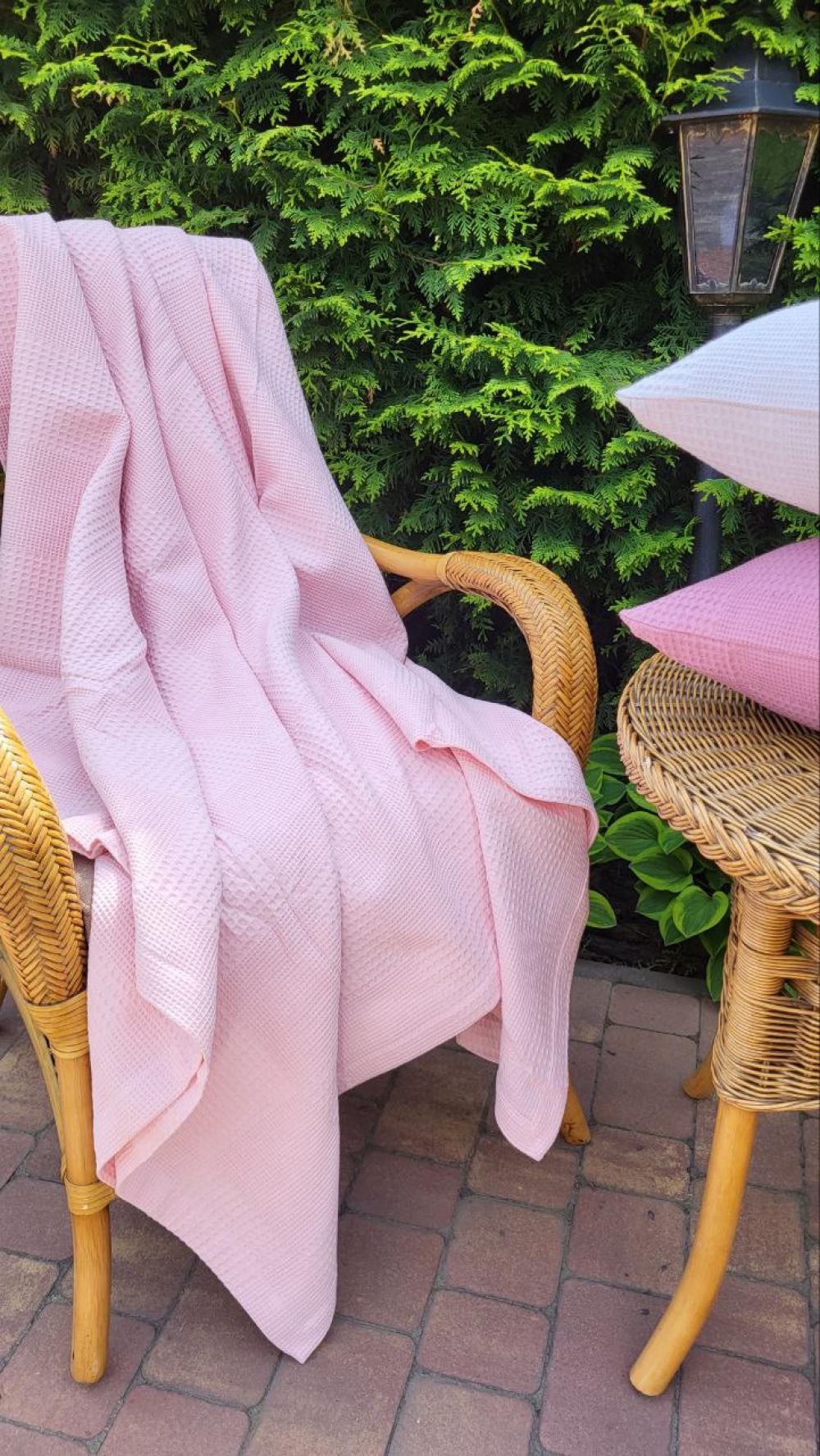 Покрывало Пике Вафелька 140x220 см Светло-розовый (11210) - фото 4 Покрывало Пике Вафелька 140x220 см Светло-розовый (11210) - фото 4