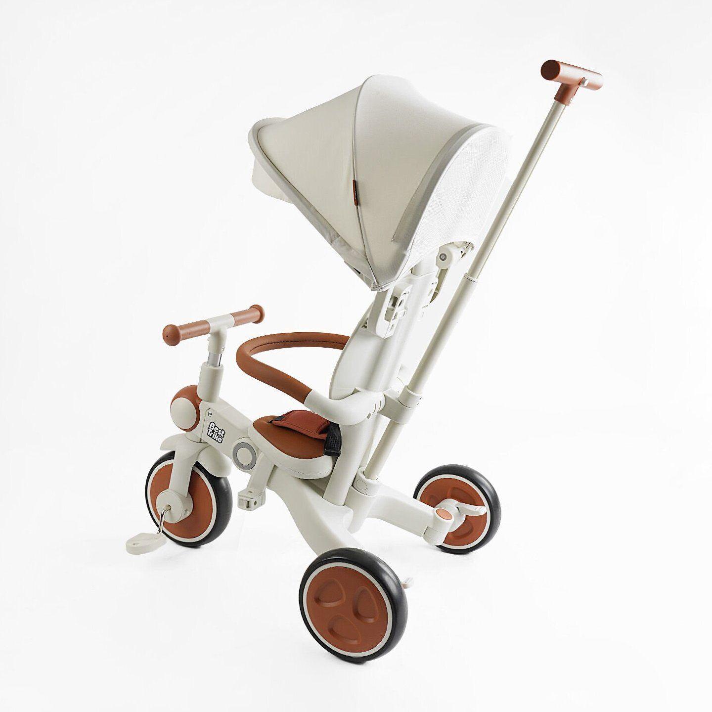 Велосипед-трансформер дитячий триколісний Best Trike BS-12 EVA складаний Коричневий (BS-12-707) - фото 3 Велосипед-трансформер дитячий триколісний Best Trike BS-12 EVA складаний Коричневий (BS-12-707) - фото 3