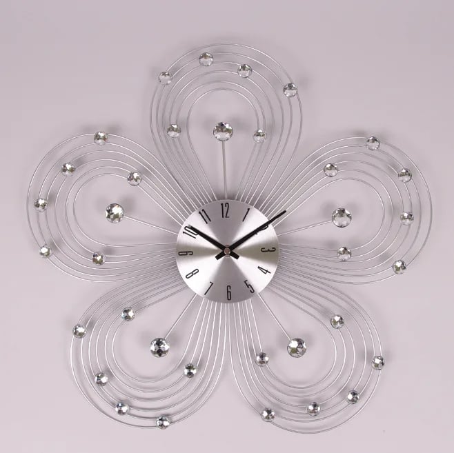 Часы металлические Flora с стразами D-47см.(8734)