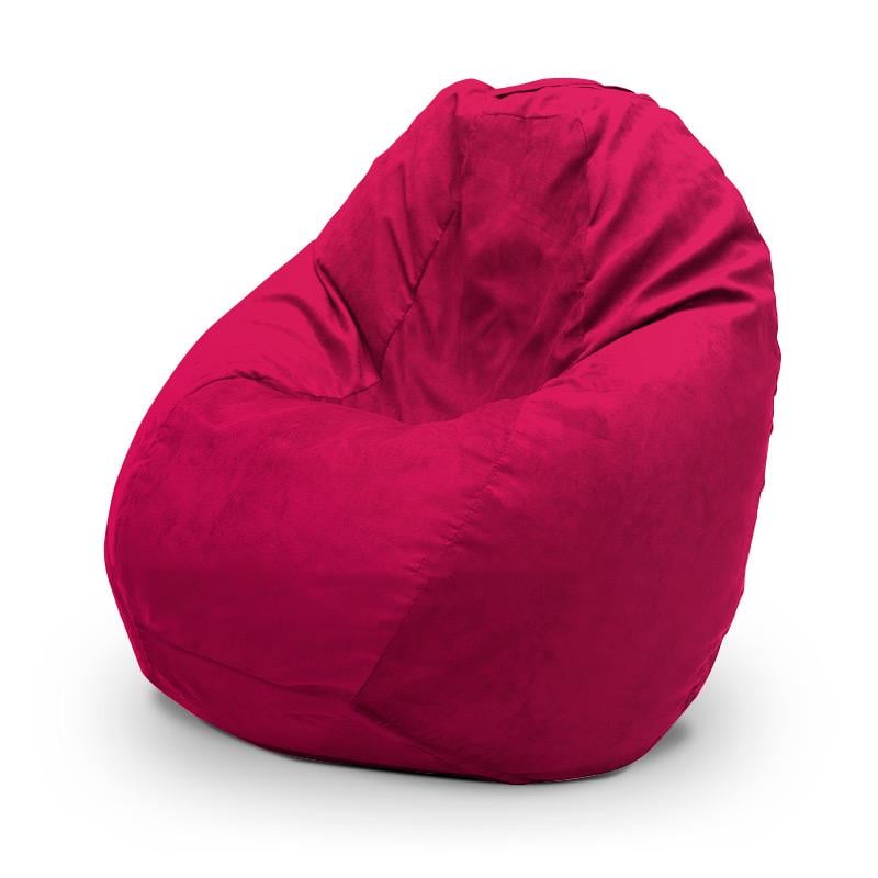 Крісло-мішок SanchoBAG Груша Велюр S 90x60 см Raspberry Red (kmg1001-v114-s) - фото 1