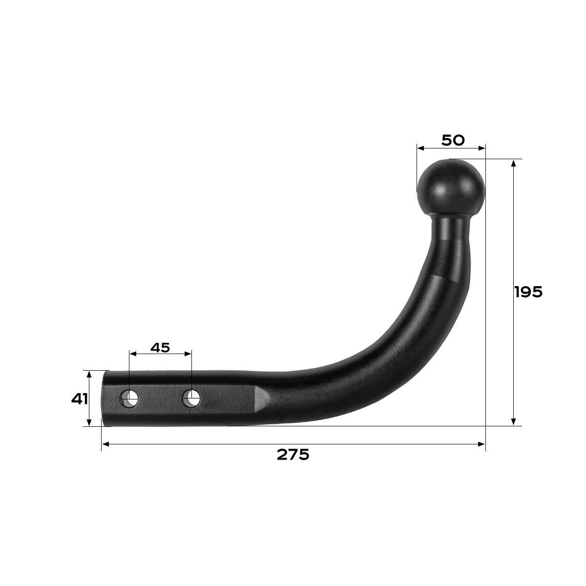 ᐉ Крюк фаркопа Auto-Hak 50 мм (KL-1-07) • Краща ціна в Києві, Україні ...