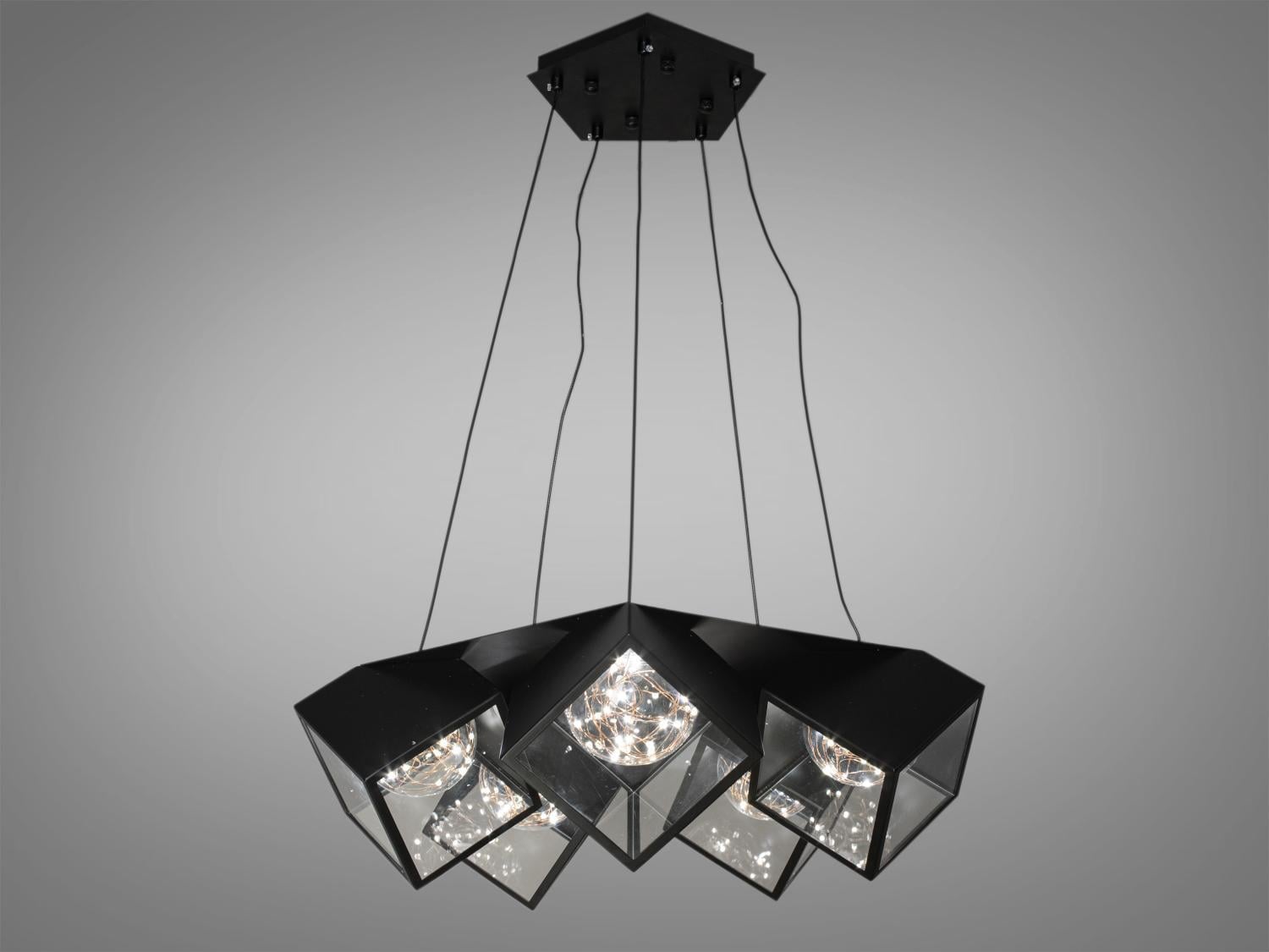 Люстра LED Diasha 6188-5 Loft с тонированным стеклом