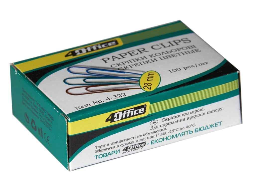 Скрепки 4Office 28 мм 100 шт. (1050039)