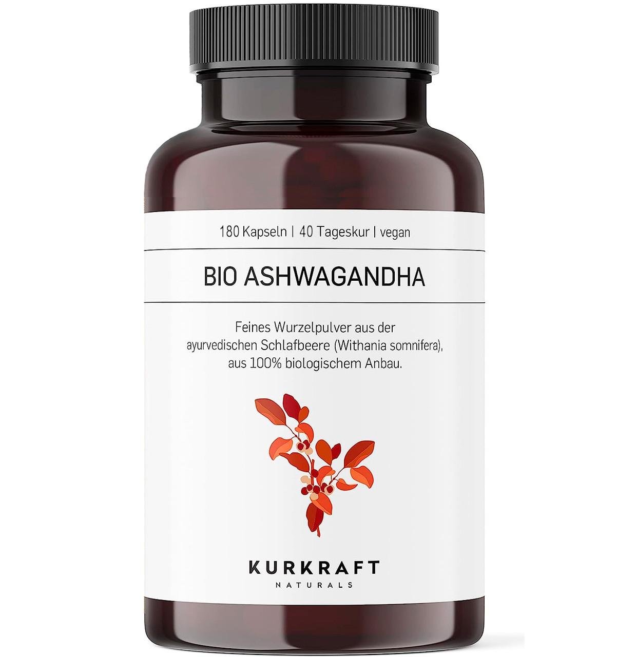 Добавка органічна Kurkraft ашваганда сонна ягода 660 мг 180 капсул (50091914)
