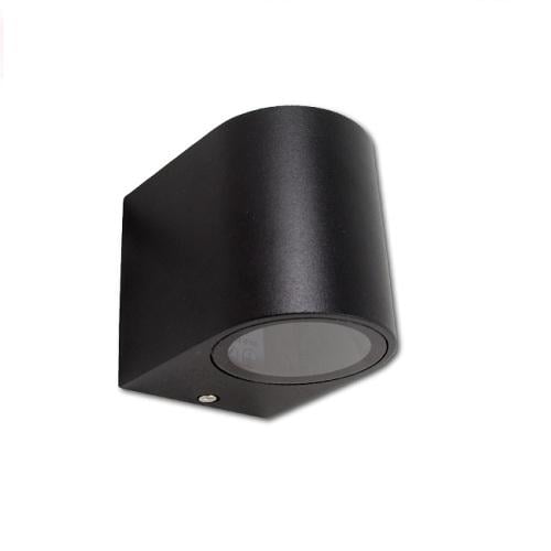 Светильник уличный настенный master LED Luna mL-3389 1хGU10 IP44 накладной алюминий закаленное стекло Черный