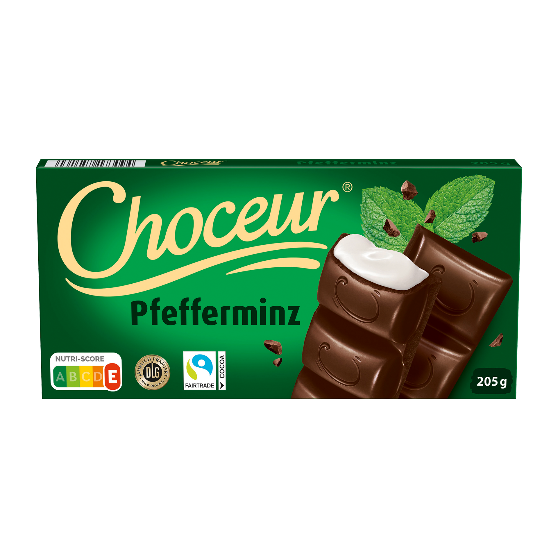 Шоколад чорний Choceur з перцевою м'ятою pfefferminz 205 г (22449398)