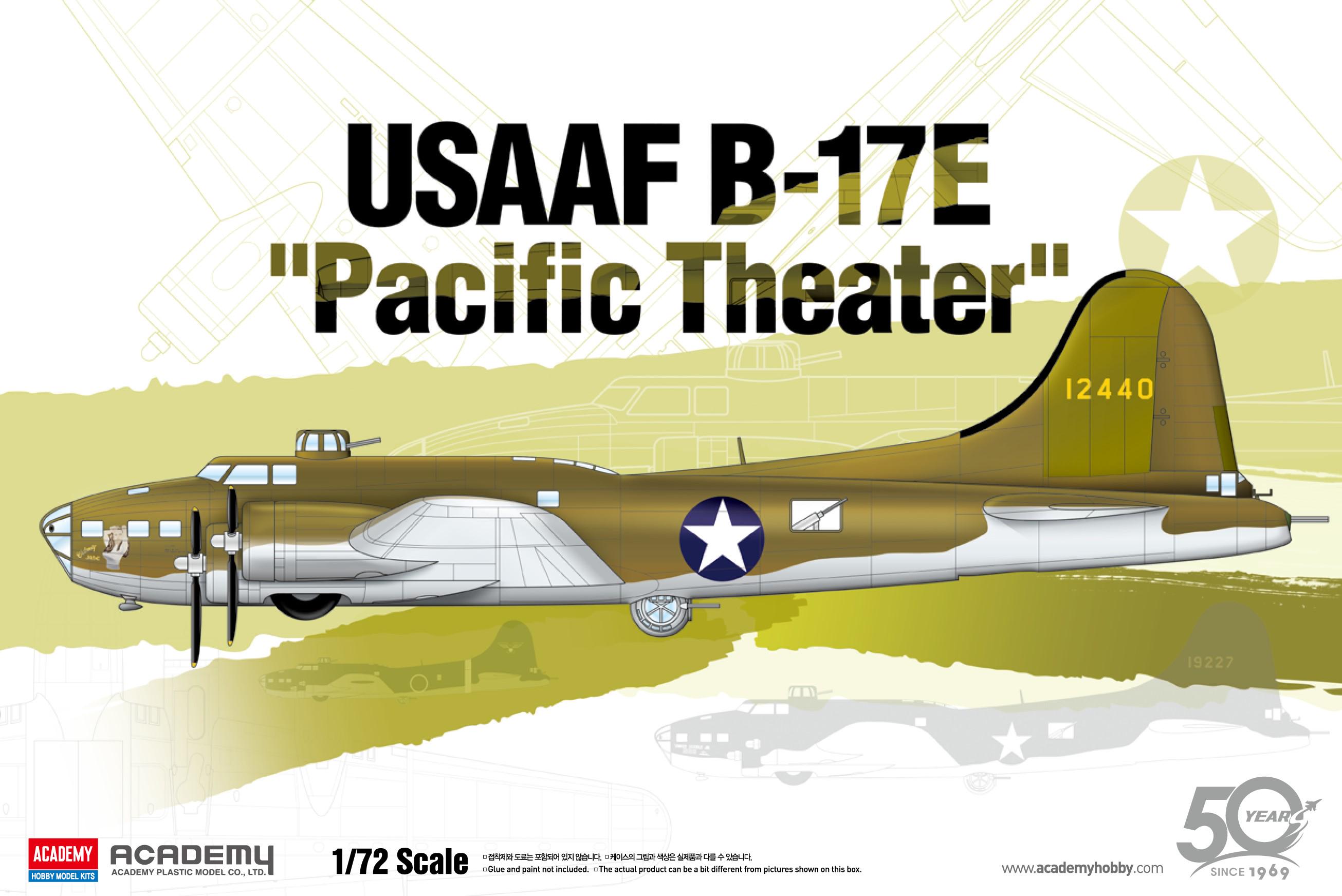 Сборная модель Academy USAAF B-17E Pacific Theater 1:72 (12533)