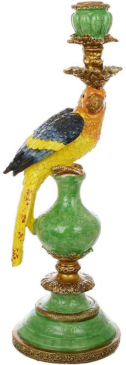 Свічник камінний Папуга для лівої сторони полістоун 40 см