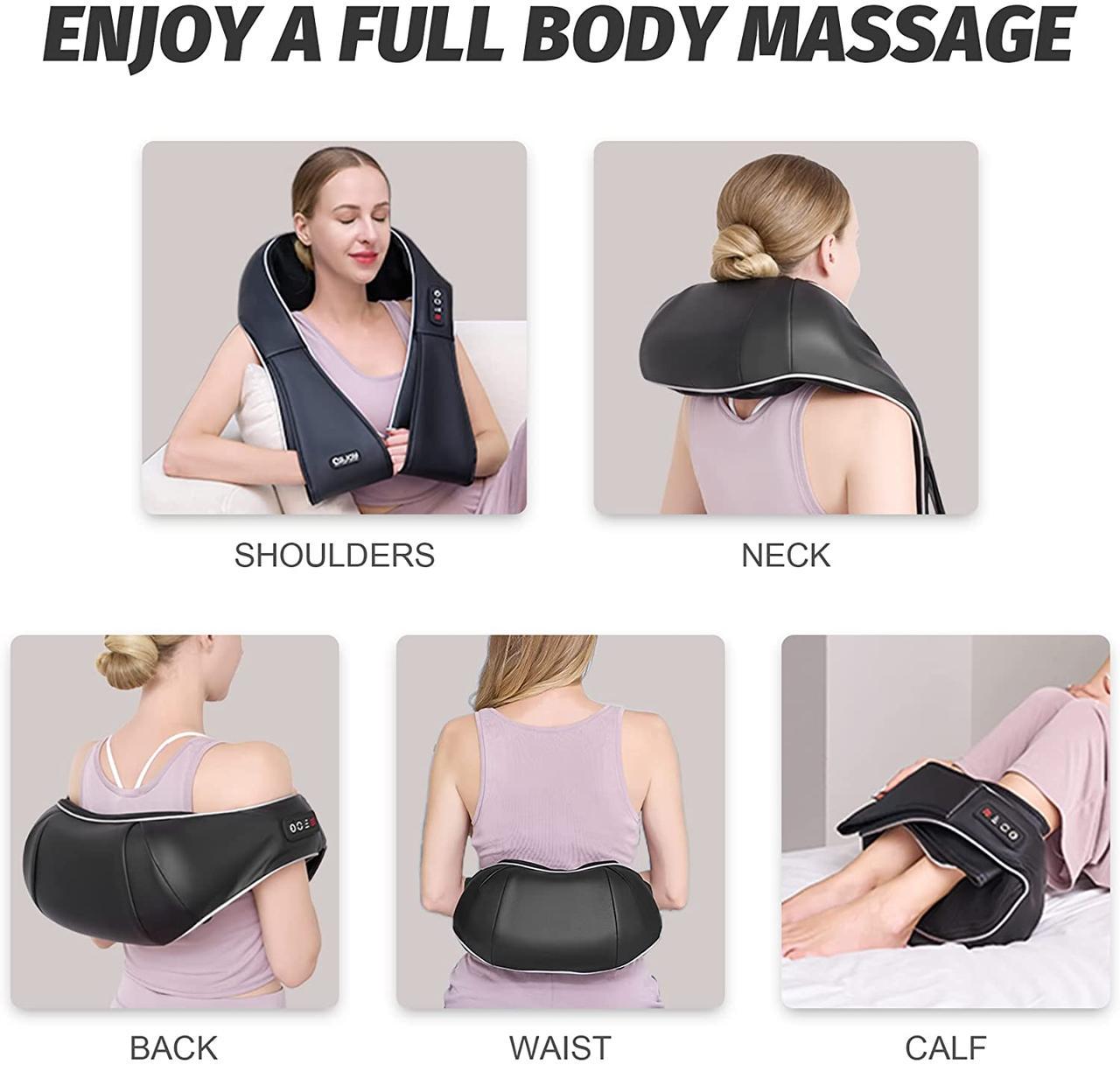 Массажер Alljoy Electric Deep Tissue 3D для спины и шеи шиаца с подогревом (7329217) - фото 3
