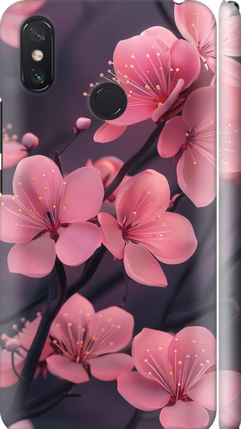 Чехол на Xiaomi Mi Max 3 Пурпурная сакура (6075m-1534-42517)