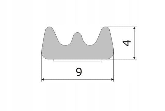 Ущільнювач для дверей та вікон KEDR E 9х4 мм Білий - фото 3
