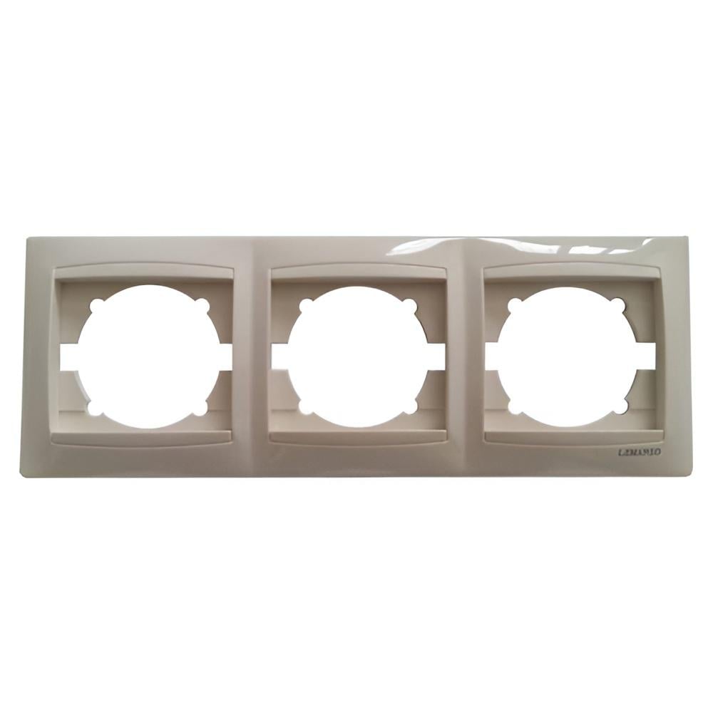 Рамка 3-постовая Lemanso Сакура вертикальная Кремовая (LMR1133)