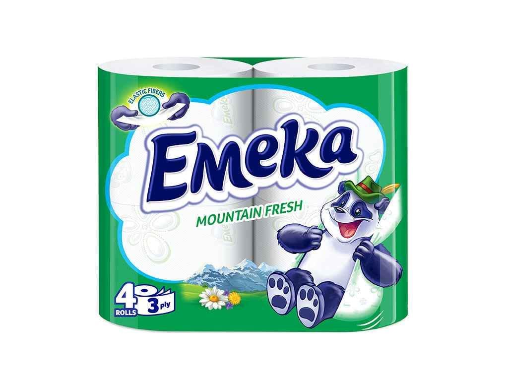 Туалетная бумага EMEKA 3 слой mountain fresh 4 шт. (843048)