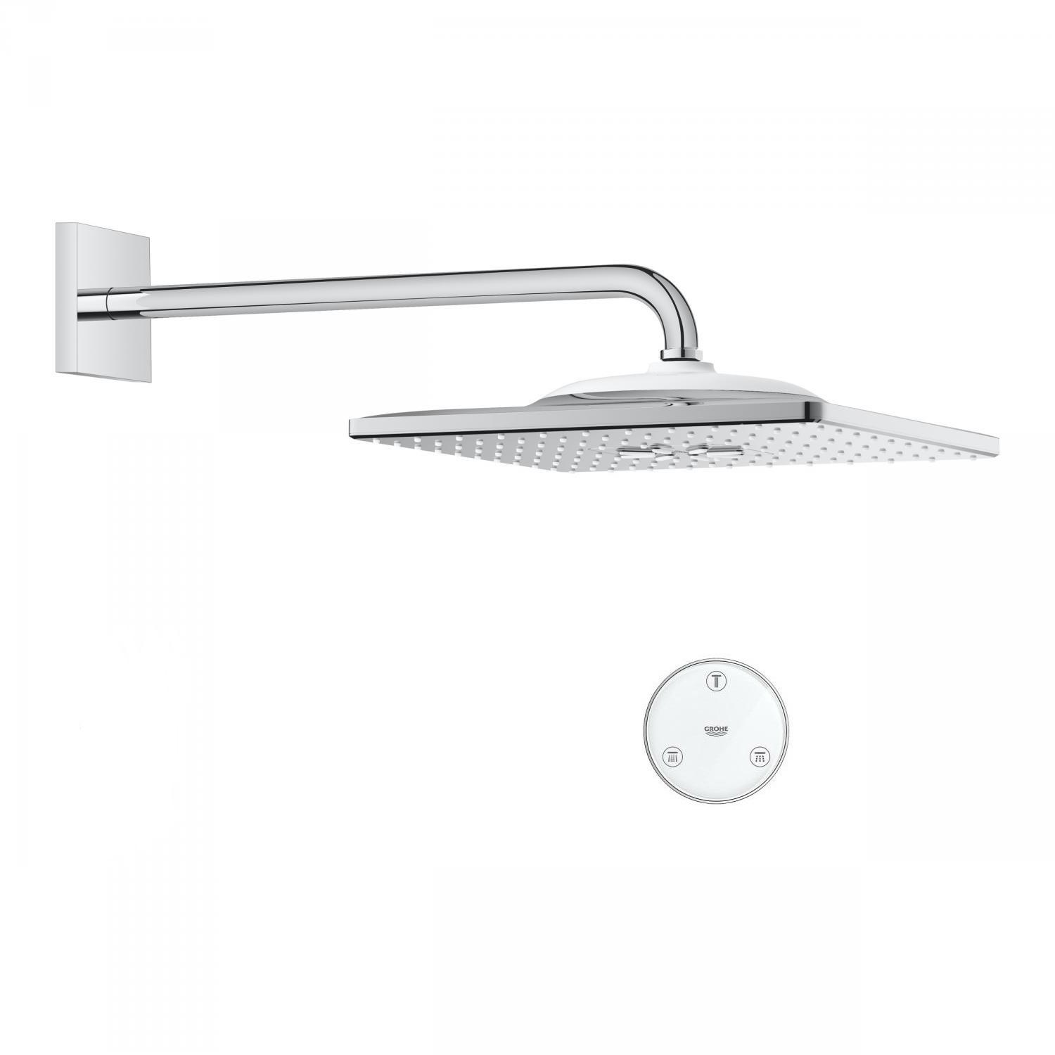 Душ верхний с кронштейном Grohe Rainshower SmartConnect 26642000 310x310 мм Хром (76083)