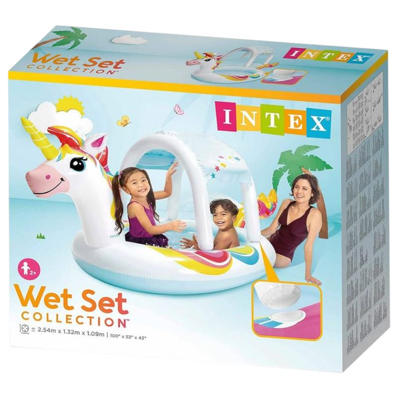 Бассейн детский надувной Intex 58435 с навесом Единорог (SD4502) - фото 2