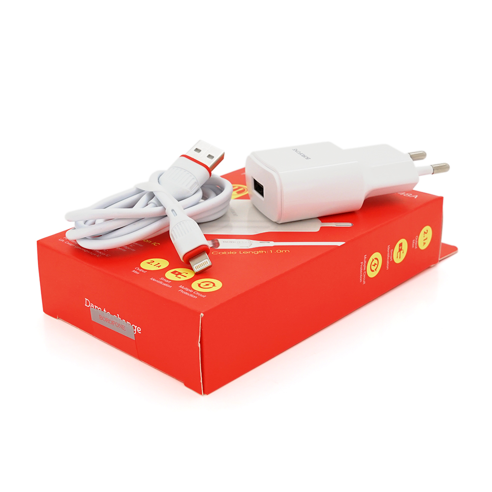 Набор зарядных устройств Borofone BA48A USB Lightning 2,1A 1 м (26612398)