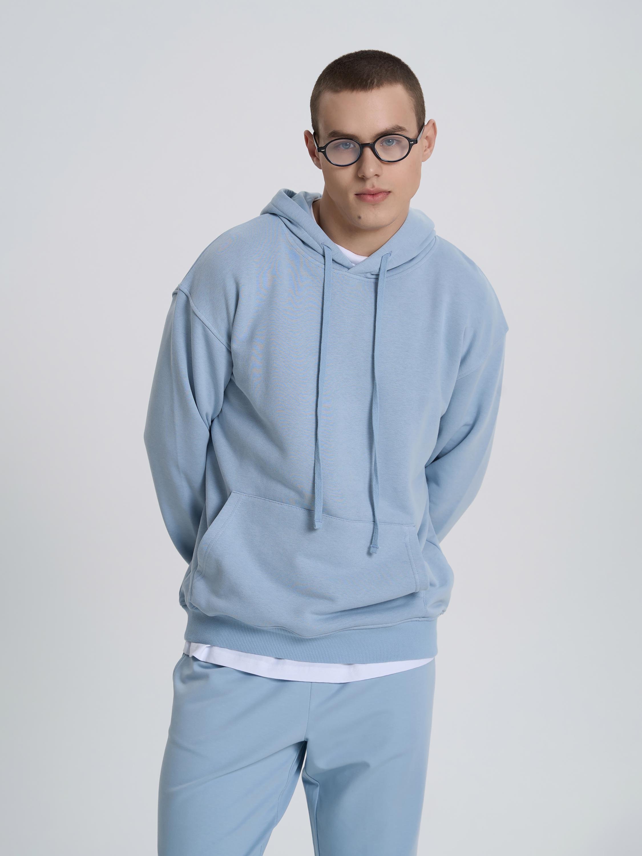 Худи мужской ROZA 231118 XS Серо-голубой (4824005723445) - фото 1 Худи мужской ROZA 231118 XS Серо-голубой (4824005723445) - фото 1