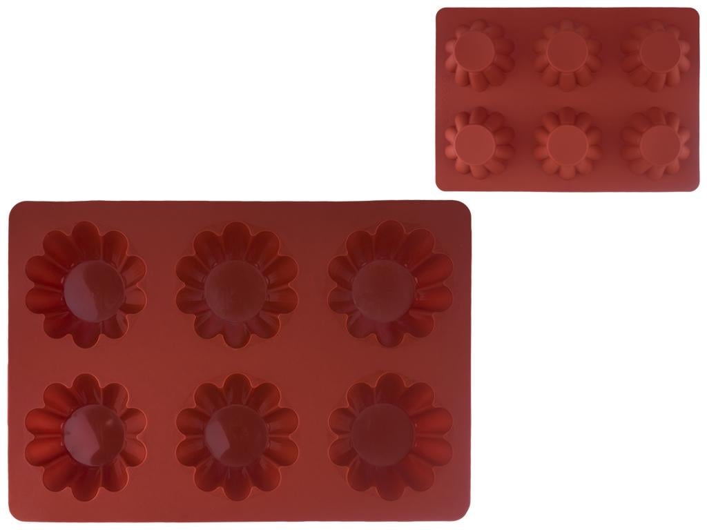 Форма для выпечки силиконовая Stenson Кексы на 6 емкостей 25,7х17,8х3 см Коричневый (MMS-MH-3016) - фото 2