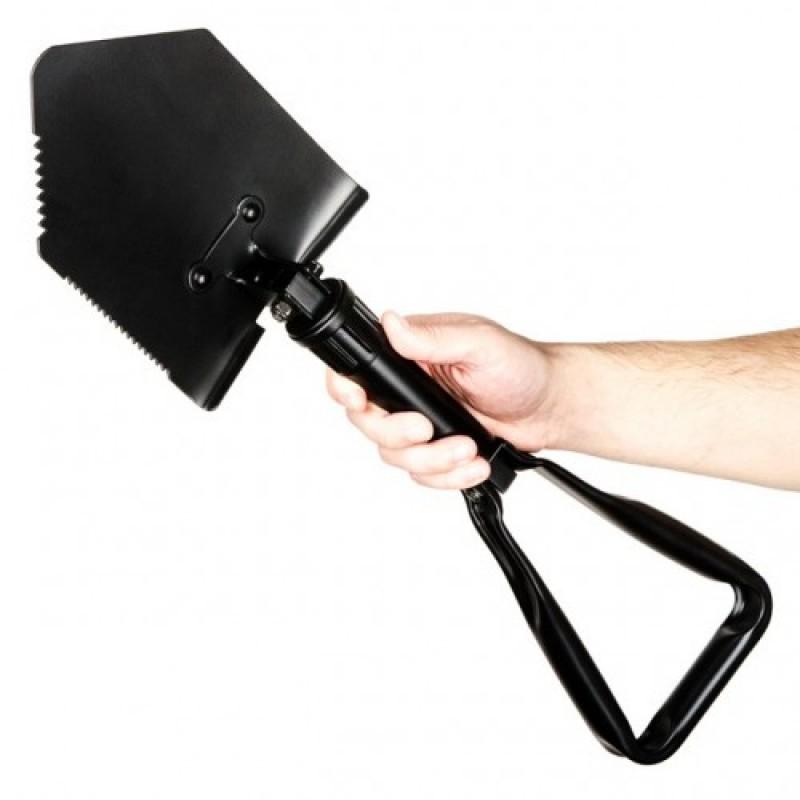 Лопата саперна туристична Intertool AT-0133 складна металева з чохлом довжина 3в1 57 см Чорний - фото 9