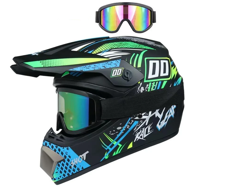 Мотошолом кросовий ендуро Shot Race Gear M 57-58 см/окуляри Мотошолом кросовий ендуро Shot Race Gear M 57-58 см/окуляри