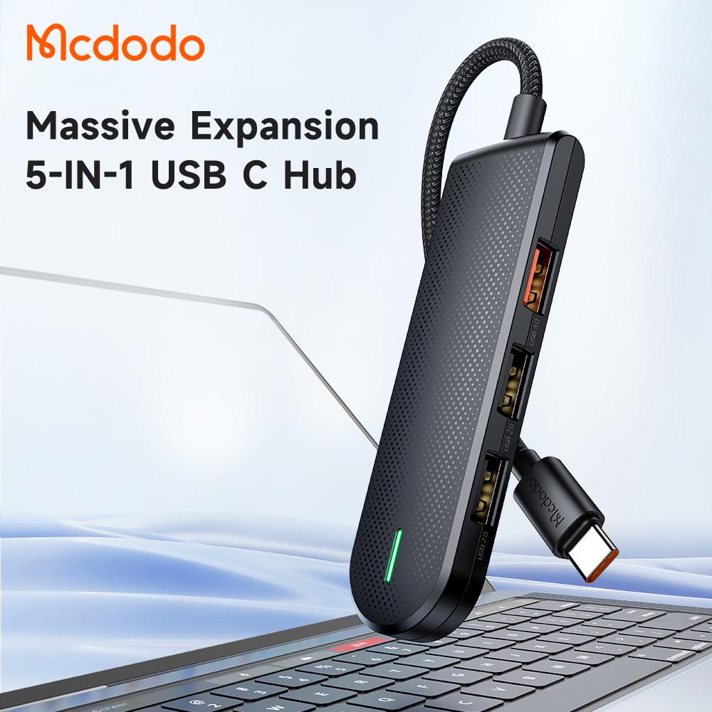 USB-хаб Mcdodo Type-C на 5 портов для Mac iPad OS Windows Android (HU-1430) - фото 4