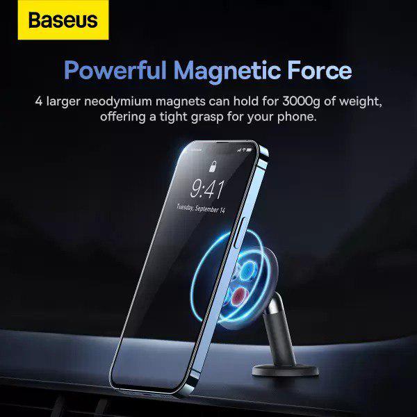 Автотримач для телефону BASEUS C01 Magnetic Phone Holder Black (SUCC000001) - фото 7