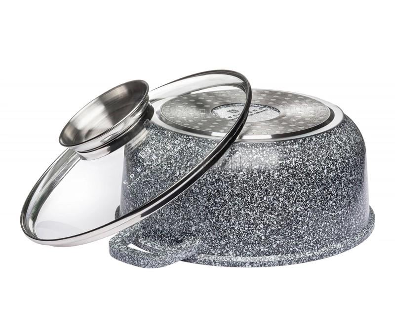 Кастрюля-казан Edenberg EB-3979 с гранитным покрытием и стеклянной крышкой 26 см 5,6 л (27923634) - фото 2